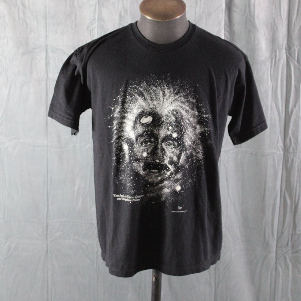 Vintage Graphic T-shirt Einstein Stars Graphic - Men's Large
